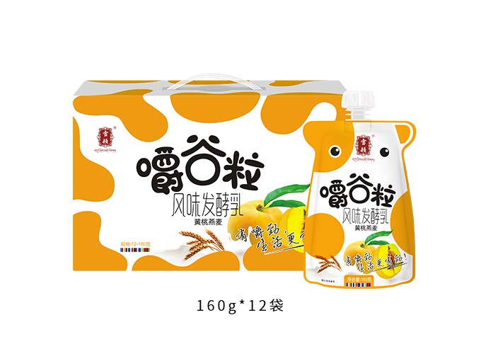 嚼谷粒黃桃燕麥風味發(fā)酵乳
